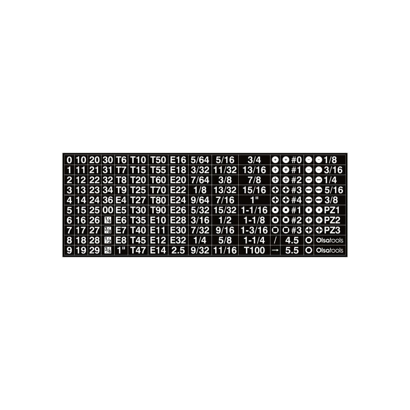 3-Row Magnetic Socket Holder Sticker Sheet