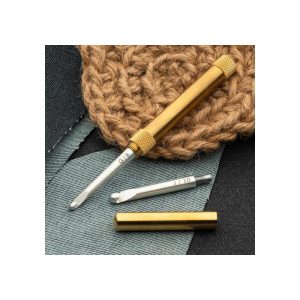 2-in-1 Brass Crochet Hook