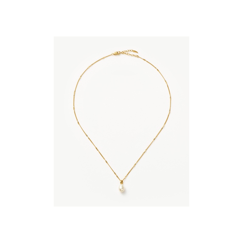 Baroque Pearl Twisted Chain Necklace | 18ct Gold Vermeil/Pearl - 图片 5