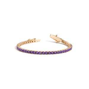 Lab Grown Amethyst Tennis Bracelet