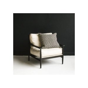 Reclaimed Oak and Linen Accent Chair