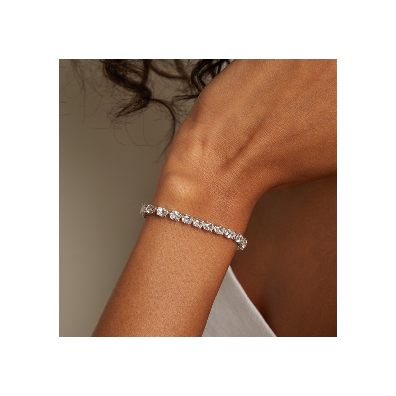 Lab Grown Diamond Oval Tennis Bracelet - 图片 7