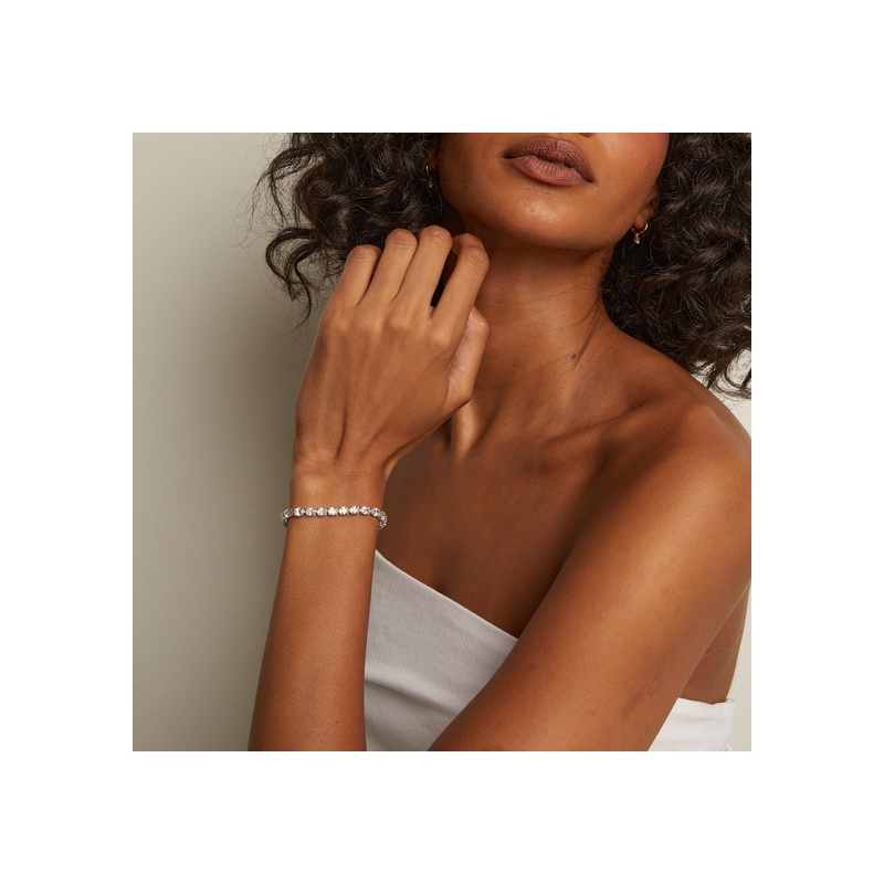 Lab Grown Diamond Oval Tennis Bracelet - 图片 9