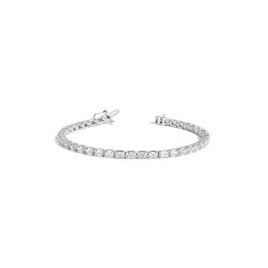 Lab Grown Diamond Emerald Tennis Bracelet