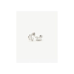 Classic Double Huggies | Sterling Silver/Cubic Zirconia