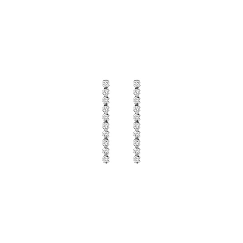 Lab Grown Diamond Bezel Tennis Earrings