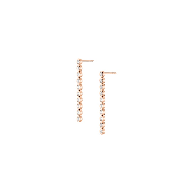 Lab Grown Diamond Bezel Tennis Earrings - 图片 6