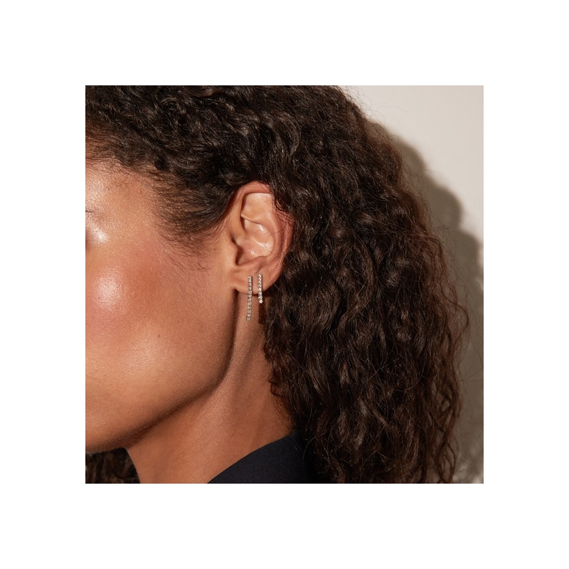 Petite Lab Grown Diamond Tennis Earrings - 图片 30