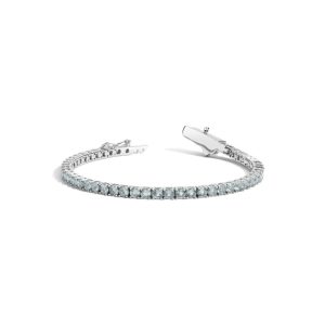 Lab Grown Blue Tourmaline Tennis Bracelet
