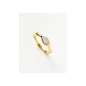 Magma Gemstone Stacking Ring | 18ct Gold Plated