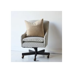 Slipcovered Swivel Desk Chair