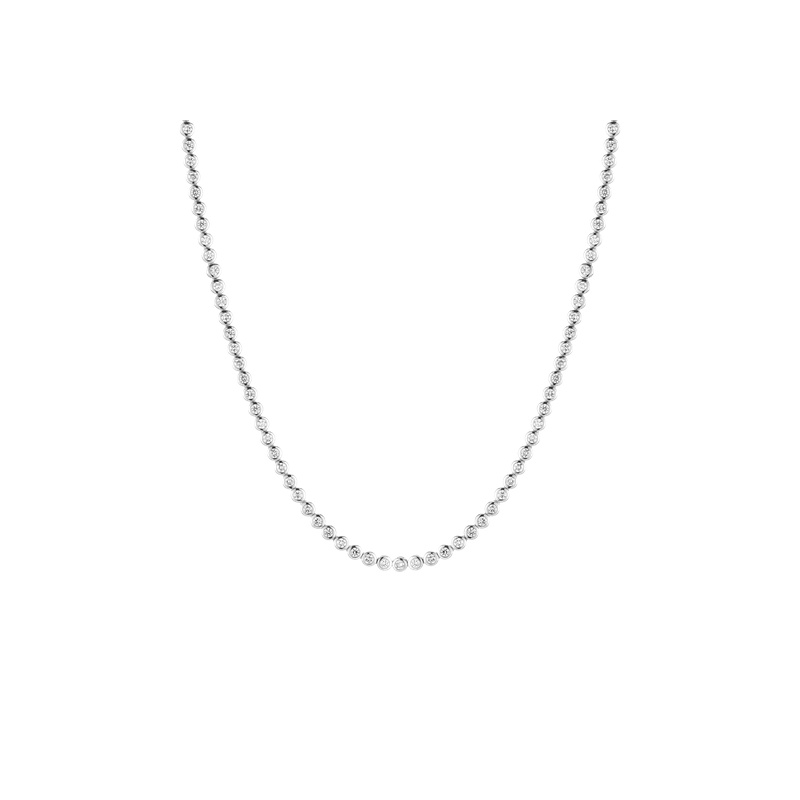 Lab Grown Diamond Bezel Tennis Necklace