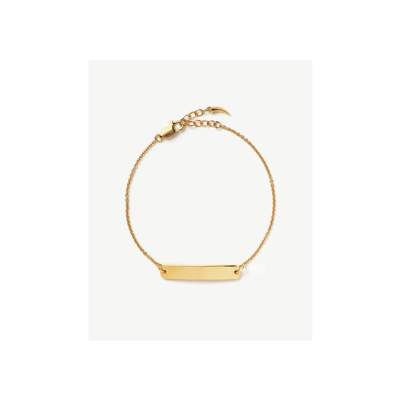 Engravable Bar Chain Bracelet | 18ct Gold Vermeil