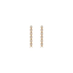 Bold Lab Grown White Sapphire X Estate Tennis Earrings