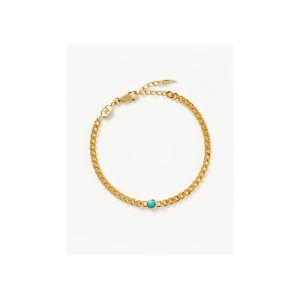December Birthstone Chain Bracelet | 18ct Gold Plated Vermeil/Turquoise