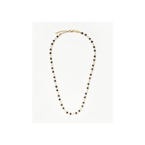 Savi Pearl & Gemstone Beaded Necklace | 18ct Gold Plated/Multi
