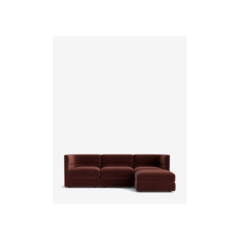 Claremont Modular Sofa with Ottoman 99" - 图片 19