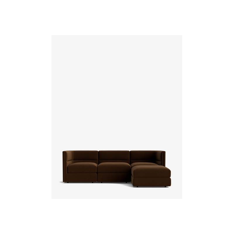 Claremont Modular Sofa with Ottoman 99" - 图片 28