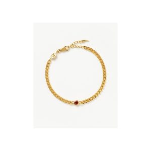 January Birthstone Chain Bracelet | 18ct Gold Plated Vermeil/Garnet
