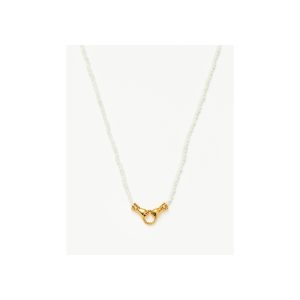 Harris Reed In Good Hands Mini Beaded Gemstone Necklace | 18ct Gold Plated/Rainbow Moonstone