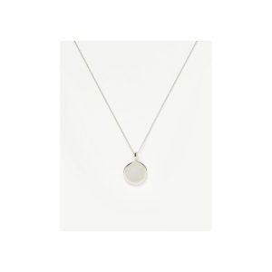 Engravable Round Necklace | Sterling Silver