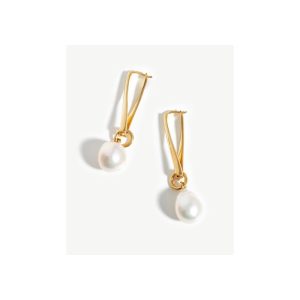 Baroque Pearl Twisted Drop Earrings | 18ct Gold Plated/Pearl