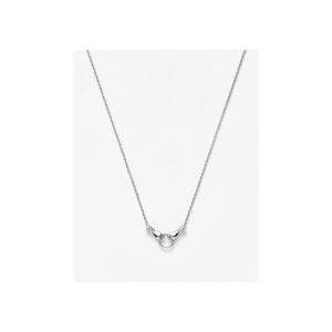 Harris Reed In Good Hands Mini Pendant Slider Necklace | Silver Plated/Cubic Zirconia & Black Onyx