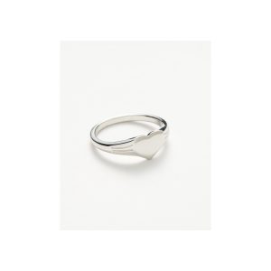 Engravable Heart Signet Ring | Sterling Silver