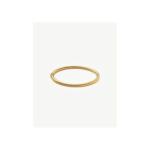 Classic Round Hinged Bangle | 18ct Gold Plated