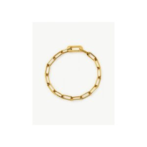 Classic Paperclip Chain Bracelet | 18ct Gold Plated