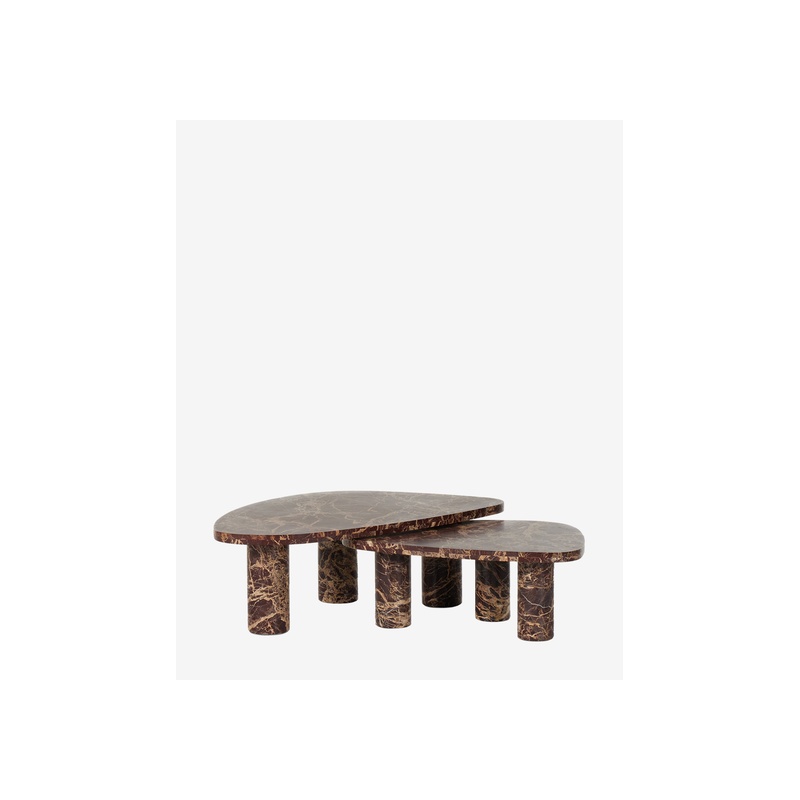 Merlot Marble Coffee Table (Set of 2) - 图片 2