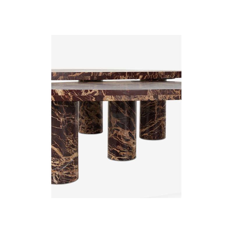 Merlot Marble Coffee Table (Set of 2) - 图片 5