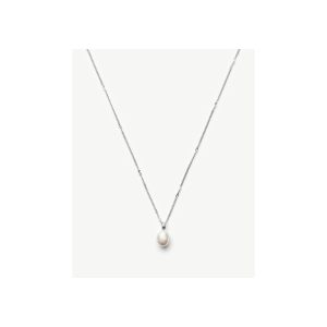 Baroque Pearl Twisted Chain Necklace | Sterling Silver/Freshwater Baroque Pearl