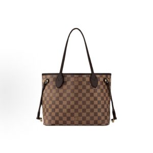 LOUIS VUITTON NEVERFULL Gold hardware accessories zip hidden pocket tote bag Tote bag shopping bag shoulder tote bag brown