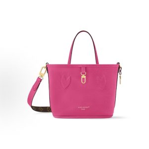 LOUIS VUITTON NEVERFULL INSIDE OUT BB Detachable Shoulder Strap Reversible Neverfull Tote Bag Tote Bag Shoulder Crossbody Tote Bag Small Rose Red
