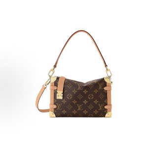 LOUIS VUITTON SIDE TRUNK Detachable Adjustable Shoulder Strap Classic Presbyopia One Shoulder Crossbody Tote Bag Medium Brown