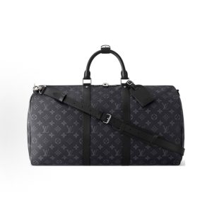 LOUIS VUITTON keepall Bandouli??re 50 Presbyopia Full Print Adjustable Detachable Shoulder Strap One Shoulder Crossbody Travel Bag Black