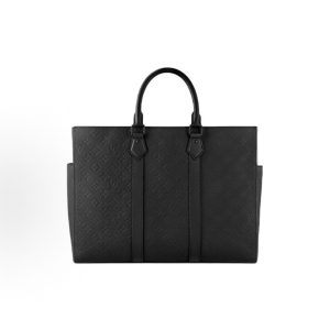 LOUIS VUITTON Sac Plat 24H Presbyopia Full Print Hook Buckle Embossed Leather Tote Bag Tote Bag Shopping Bag Shoulder Tote Bag Regular Black
