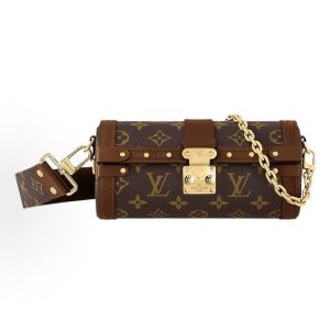 LOUIS VUITTON Papillon Trunk Presbyopia Chain S-lock Underarm Bag Tote Shoulder Bag Crossbody Bag Brown