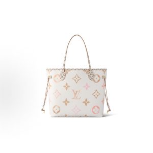 LOUIS VUITTON NEVERFULL Summer Limited Watercolour Collection Monogram Print Tote Bag Tote Bag Shopping Bag Tote Bag Tote Bag Medium Size