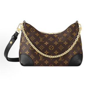 LOUIS VUITTON BOULOGNE Classic Presbyopia Detachable Shoulder Strap Chain Bag Croissant Crossbody Bag Shoulder Bag Black