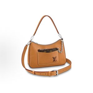 LOUIS VUITTON Marelle Classic Portable Elegant Versatile Epi Underarm Bag Tote Crossbody Shoulder Bag Regular Caramel Brown Yellow