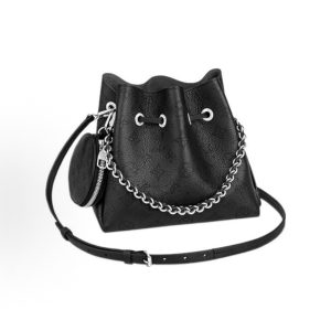 LOUIS VUITTON Bella Drawstring Closure Detachable Adjustable Shoulder Strap Cut-out Cowhide Moonlight Goddess Bucket Bag Tote Shoulder Crossbody Bag Regular Black