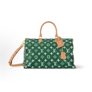 LOUIS VUITTON Speedy 50 Pillow Shape Bag One Shoulder Crossbody Tote Bag Regular Green