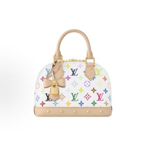 LOUIS VUITTON x Takashi Murakami Takashi Murakami Alma BB White Sansai Brand Presbydom Monogram Shell Bag Crossbody Tote Small White
