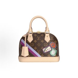 LOUIS VUITTON Alma BB Mon Monogram Logo Classic double zip closure Tote bag brown